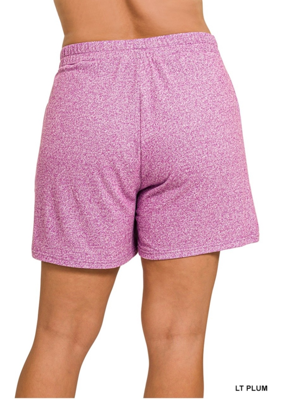 NEW!Plus Size Long-Sleeve Lounge Top & Shorts Set - Light Plum Size 2X - Picture 5 of 7
